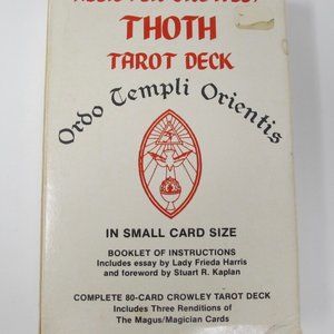 RARE! Vintage Aleister Crowley Thoth Tarot Deck (Small White Box, 1986)